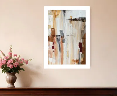 Homezia Falling Blocks 1 White Framed Print Wall Art