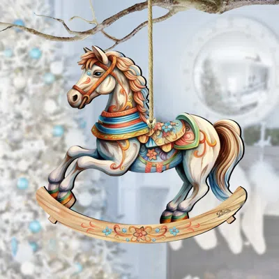 G. Debrekht Rocking Horse Wooden Ornaments By