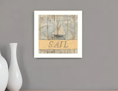 Homezia Sail White Framed Print Wall Art