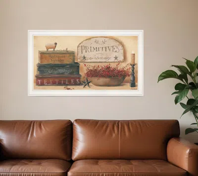 Homezia Primitives And Vintage 2 White Framed Print Wall Art