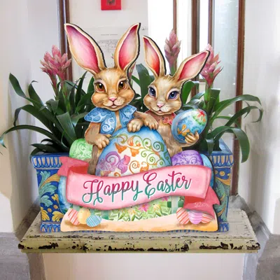G. Debrekht Happy Easter Bunnies Easter Door Decor By