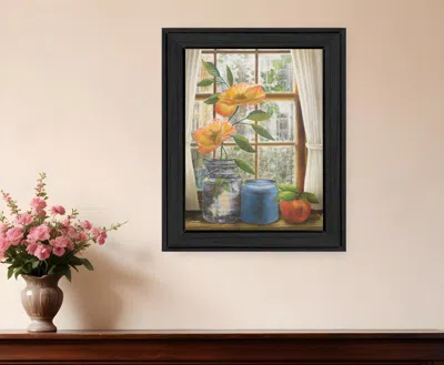 Homezia Afternoon Flower Black Framed Print Wall Art