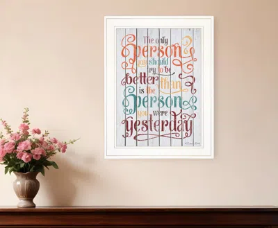 Homezia The Only Person 2 White Framed Print Wall Art