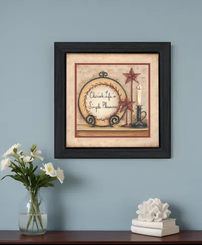 Homezia Simple Pleasures 5 Black Framed Print Wall Art
