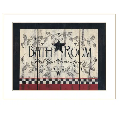 Homezia Bathroom 7 White Framed Print Bathroom Wall Art