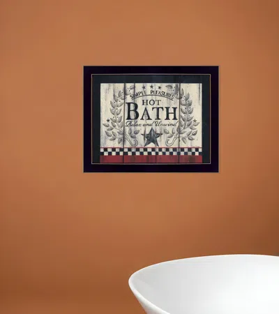 Homezia Hot Bath 15 Black Framed Print Bathroom Wall Art