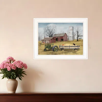 Homezia Hayride 1 White Framed Print Wall Art