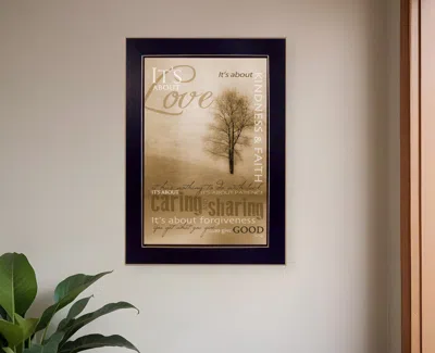 Homezia Its About Love 1 Black Framed Print Wall Art