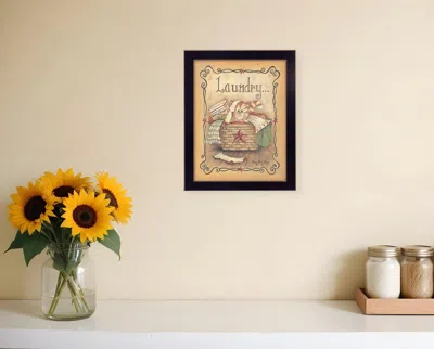 Homezia Laundry 2 Black Framed Print Bathroom Wall Art
