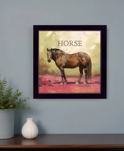Homezia Henry The Horse Black Framed Print Wall Art