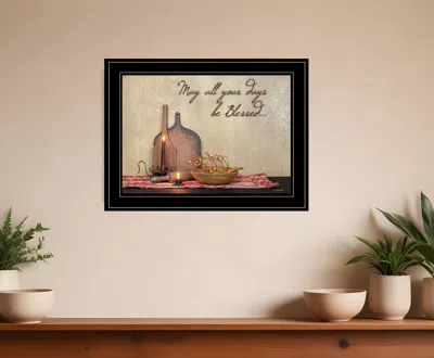 Homezia May All Your Days Be Blessed Collection Black Framed Print Wall Art