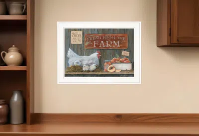 Homezia Fresh From The Farm 2 White Framed Print Wall Art