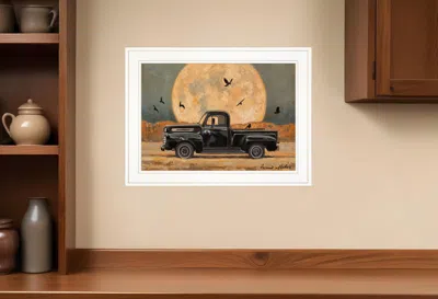 Homezia Harvest Moon 3 White Framed Print Kitchen Wall Art