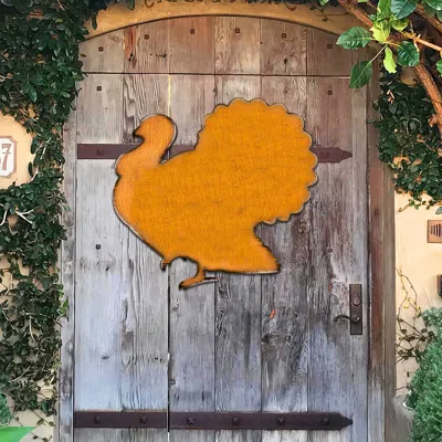 G. Debrekht Rustic Turkey Holiday Door Decor By