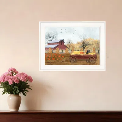 Homezia Autumn Blessings 1 White Framed Print Wall Art