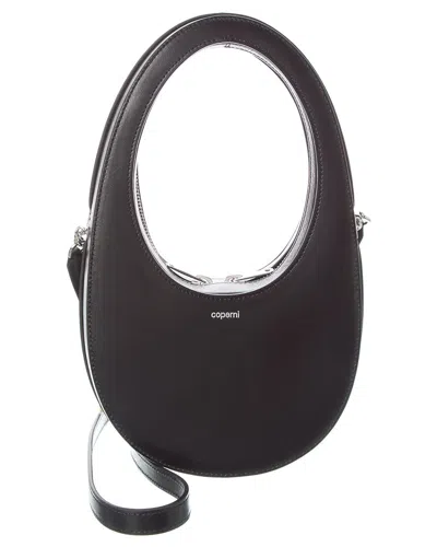 Coperni Small Swipe Leather Crossbody Bag In Black