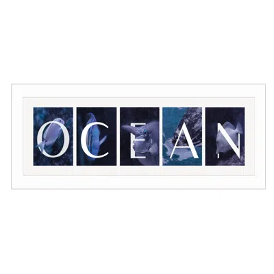 Homezia Ocean 2 White Framed Print Wall Art