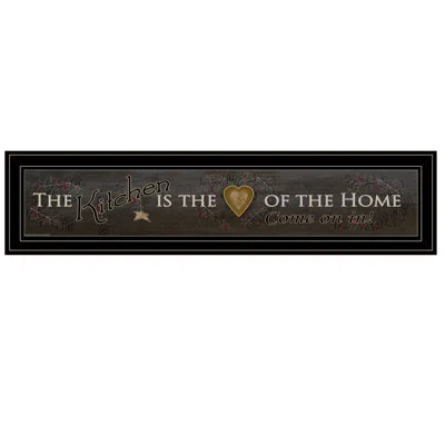 Homezia Kitchen Is The Heart Of The Home 12 Black Framed Print Kitchen Wall Art