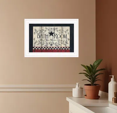 Homezia Bathroom 2 White Framed Print Bathroom Wall Art