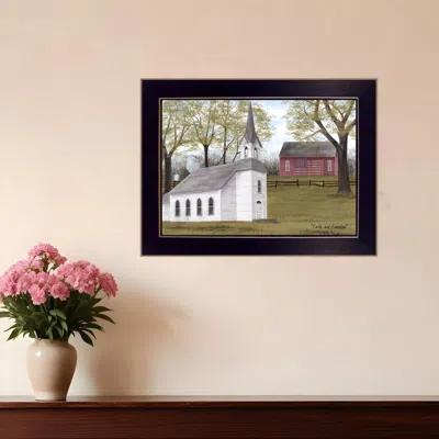 Homezia Faith And Freedom 1 Black Framed Print Wall Art