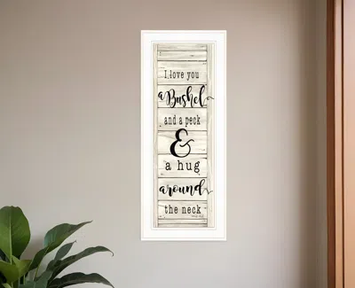 Homezia Hugs Collection 1 White Framed Print Wall Art