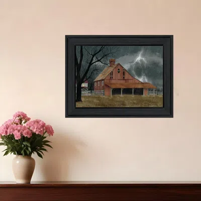 Homezia Dark And Stormy Night 3 Black Framed Print Wall Art