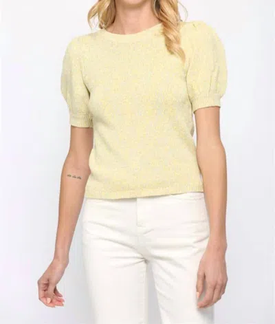 Fate Puff Sleeve Swater In Yellow In Yellow