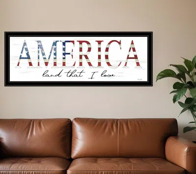 Homezia America Land That I Love 2 Black Framed Print Wall Art