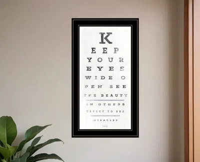 Homezia Eye Chart Ii 3 Black Framed Print Wall Art