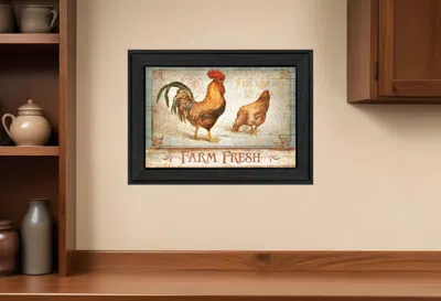 Homezia Farm Fresh Black Framed Print Wall Art