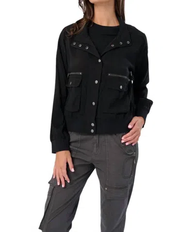 Marrakech Samaria Stretch Cupro Jacket In Black In Black