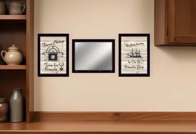 Homezia Set Of Three Friendship Journey 8 Black Framed Print Kitchen Wall Art