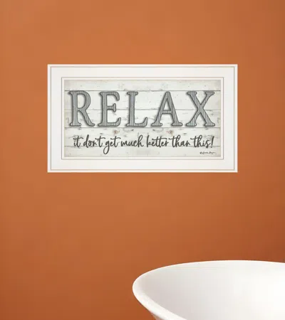 Homezia Relax 3 White Framed Print Bathroom Wall Art