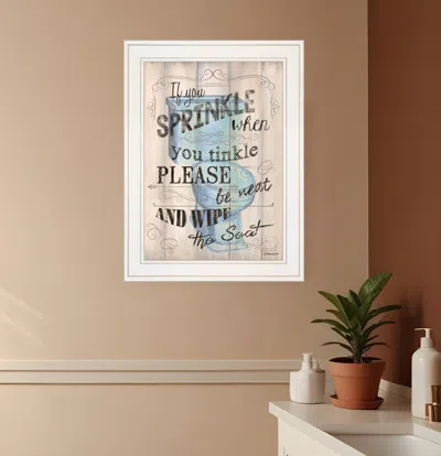 Homezia Bathroom Humor 5 White Framed Print Bathroom Wall Art