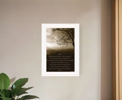 Homezia Life Is 2 White Framed Print Wall Art