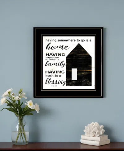 Homezia A Blessing 2 Black Framed Print Wall Art