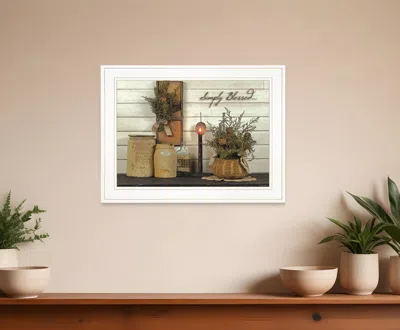 Homezia Simply Blessed 1 White Framed Print Kitchen Wall Art