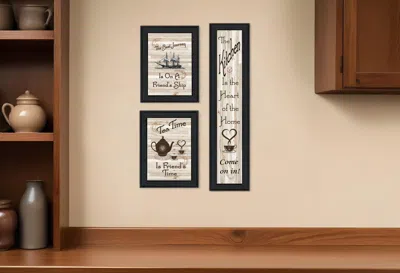 Homezia Set Of Three The Kitchen Collection Ii 2 Black Framed Print Kitchen Wall Art