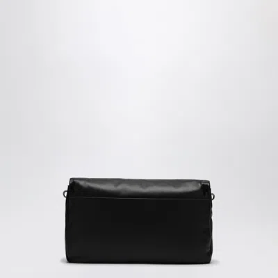 Roger Vivier Viv'' Choc Large Black Leather Bag