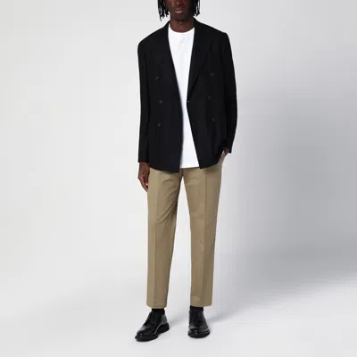 Santaniello Double-breasted Jacket In Wool-blend