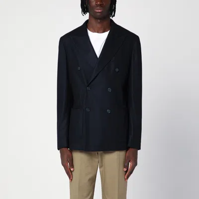 Santaniello Double-breasted Jacket In Wool-blend