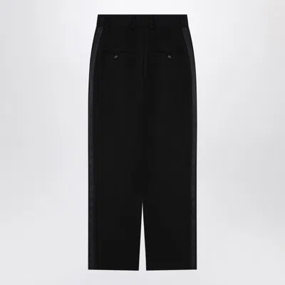 Dolce & Gabbana Black Gabardine Wool Pencil Skirt In Black