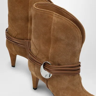 Isabel Marant Low Cognac-coloured Suede Boot In Brown