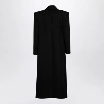 Valentino Black Wool Coat In Black