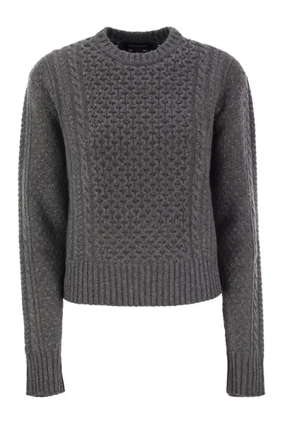 Fabiana Filippi Platinum Fisherman Jersey With Lurex In Plum