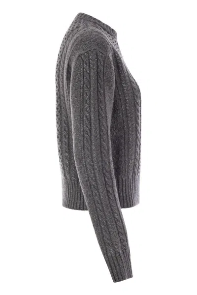 Fabiana Filippi Platinum Fisherman Jersey With Lurex In Plum