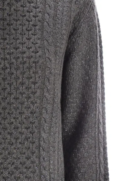 Fabiana Filippi Platinum Fisherman Jersey With Lurex In Plum