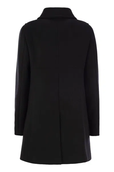 Fay Wool And Cashmere Coat In Black