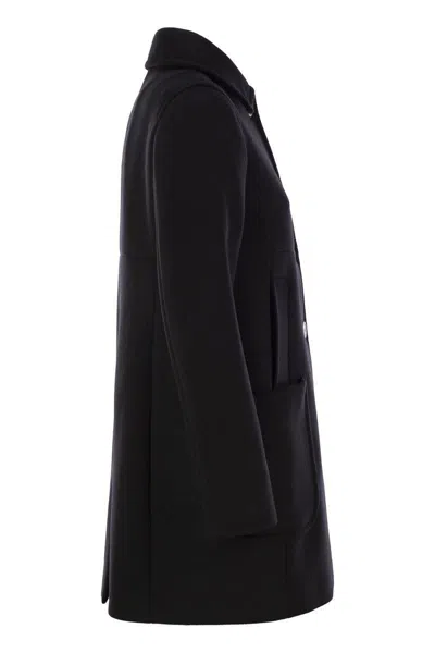 Fay Wool And Cashmere Coat In Black