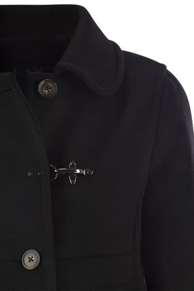 Fay Wool And Cashmere Coat In Black